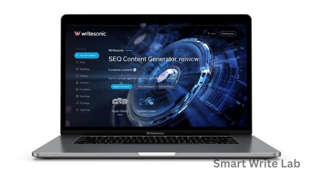 Writesonic AI tool interface with content generation features