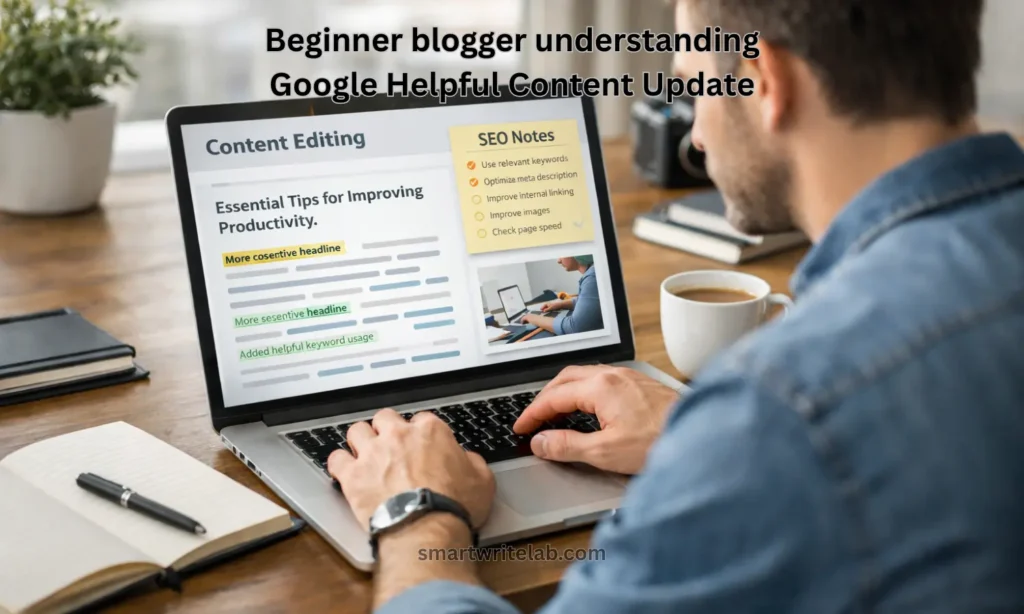 Beginner blogger understanding Google Helpful Content Update