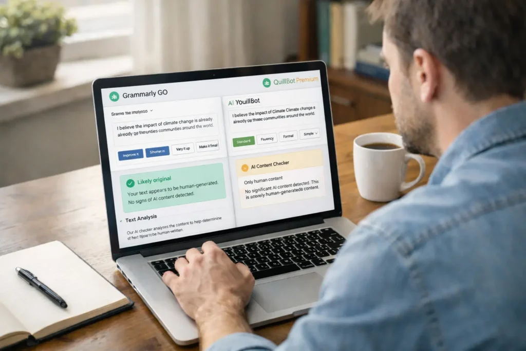 Grammarly vs QuillBot comparison for bloggers