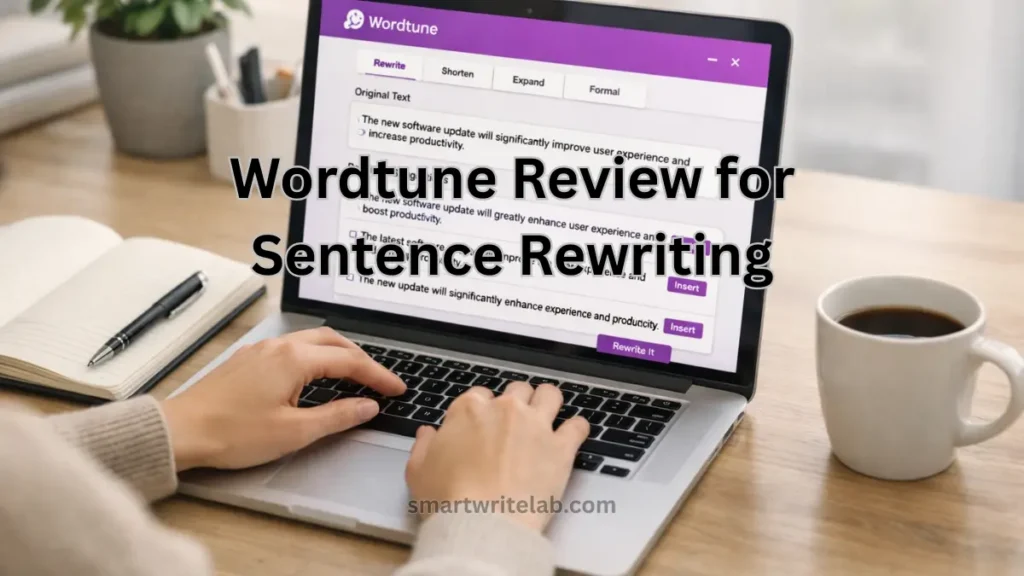 Wordtune review for sentence rewriting