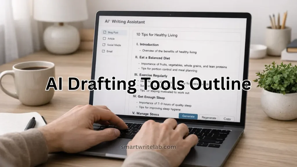 ai drafting tool generating blog outline example