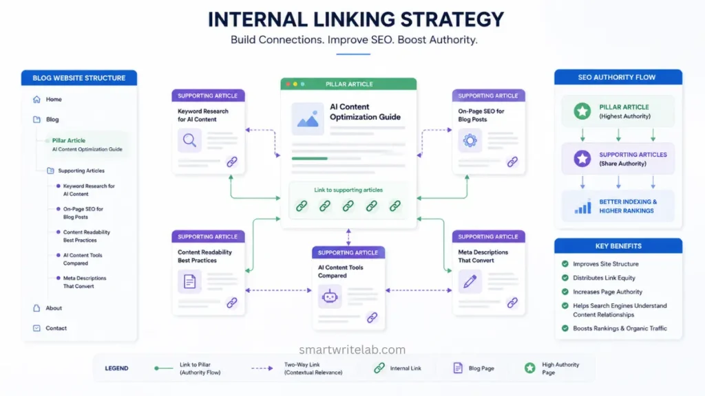 internal linking strategy for ai blog seo