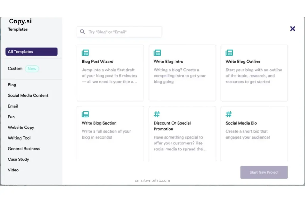 Copy.AI Dashboard