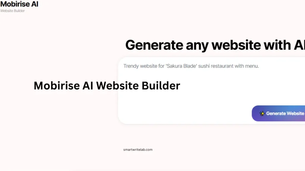 Mobirise AI Website Builder Editor