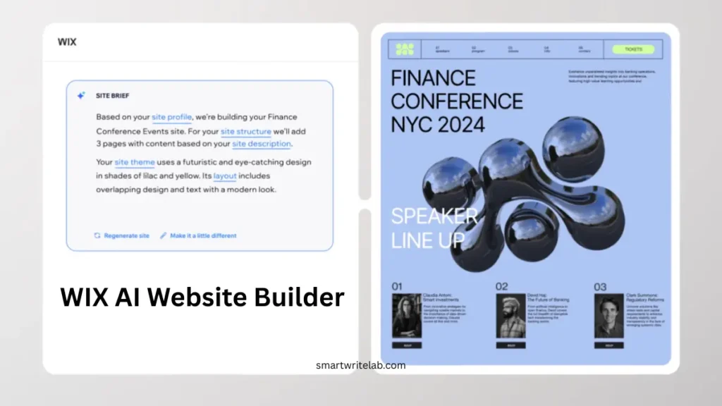 Wix AI Website Builder Dashboard