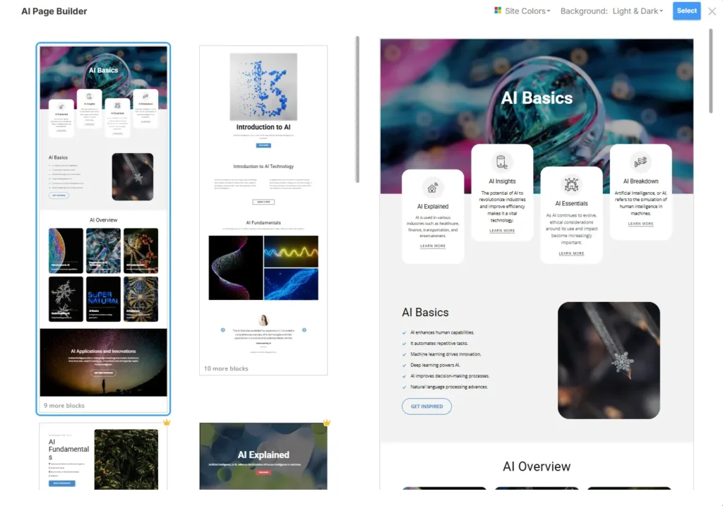 AI Website Builder Nicepage