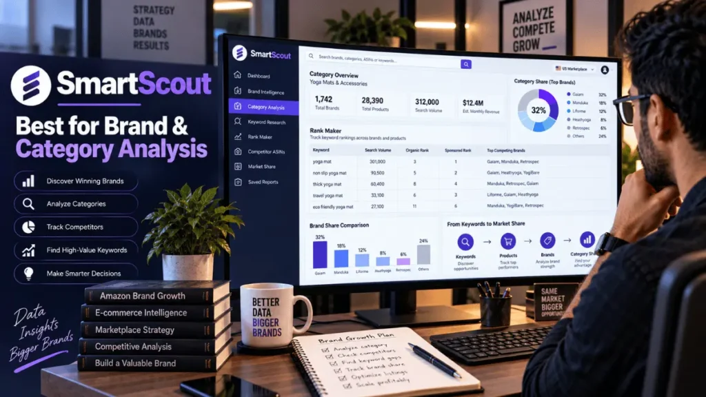SmartScout Best for Brand & Category Share Analysis