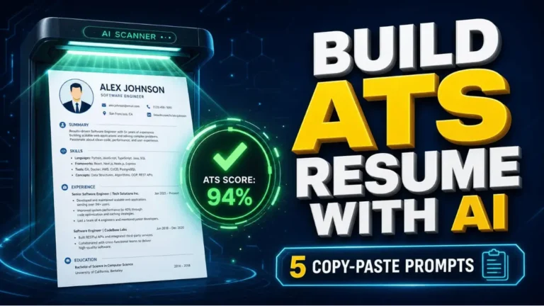 AI se ATS Friendly Resume Kaise Banaye Step by Step Guide